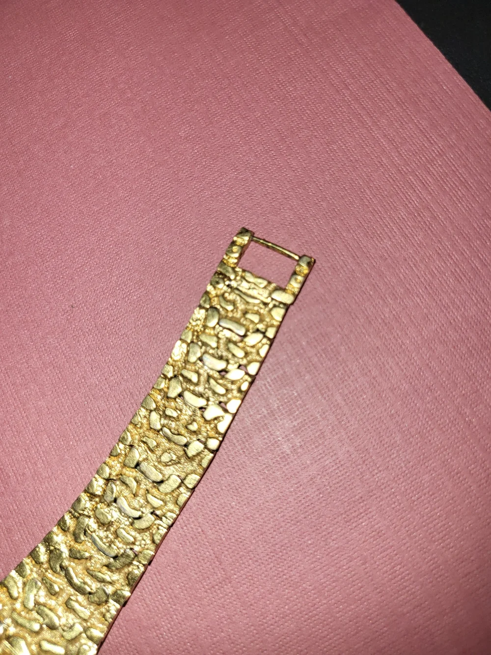 Gruen Gold-Tone Textured Bracelet Watch